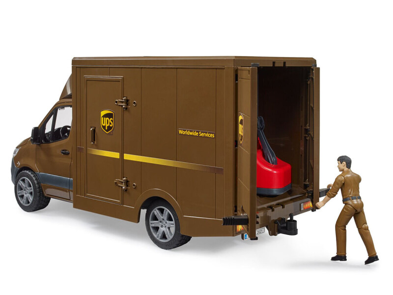 Bruder MB Sprinter Dodávka UPS s figurkou a příslušenstvím 1:16